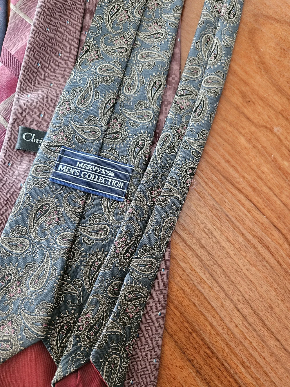 DIOR, CARDIN, NORDSTROM ETC Mens Paisley and Patterned Silk Tie, Set Of 4